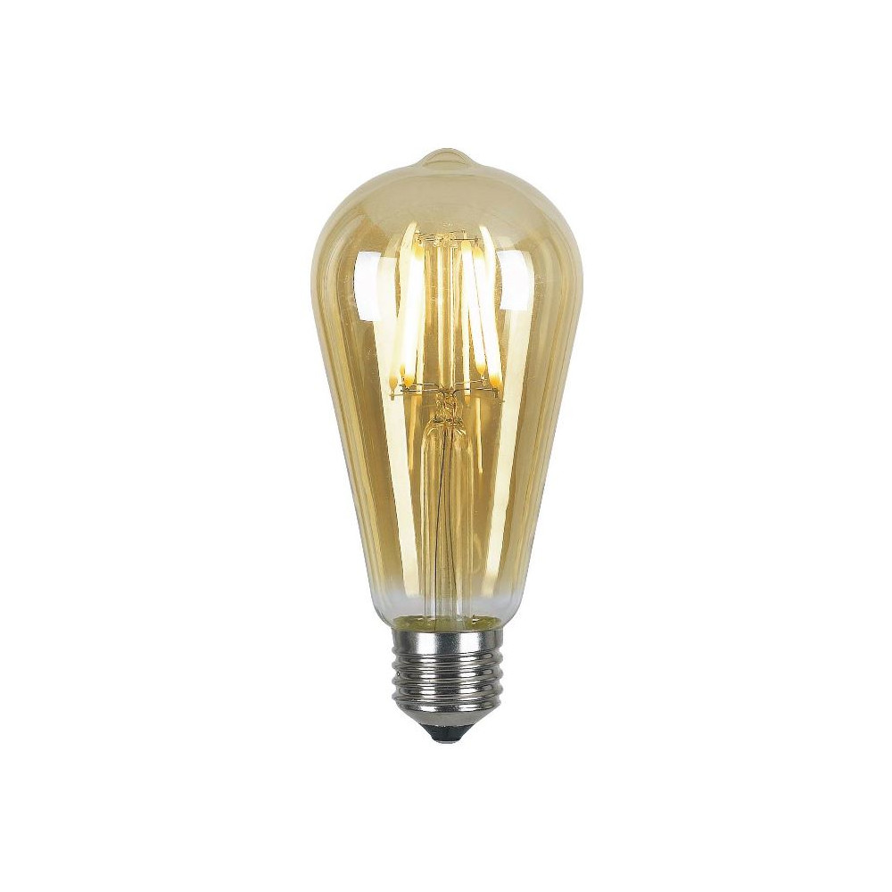 E27 ST64 4W LED PILOT FILAMENT GLOBE AMBER NON-DIMMABLE