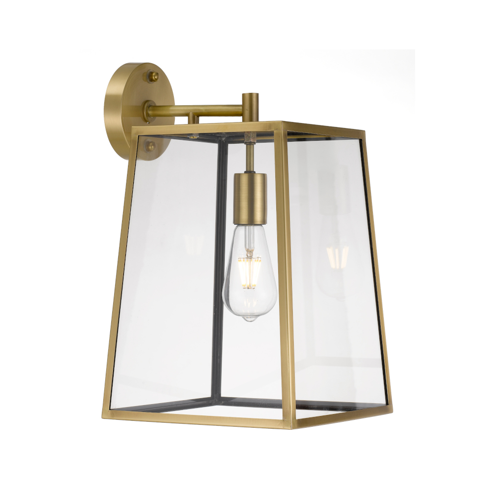 CANTENA 25CM EXTERIOR WALL LIGHT SOLID BRASS LARGE