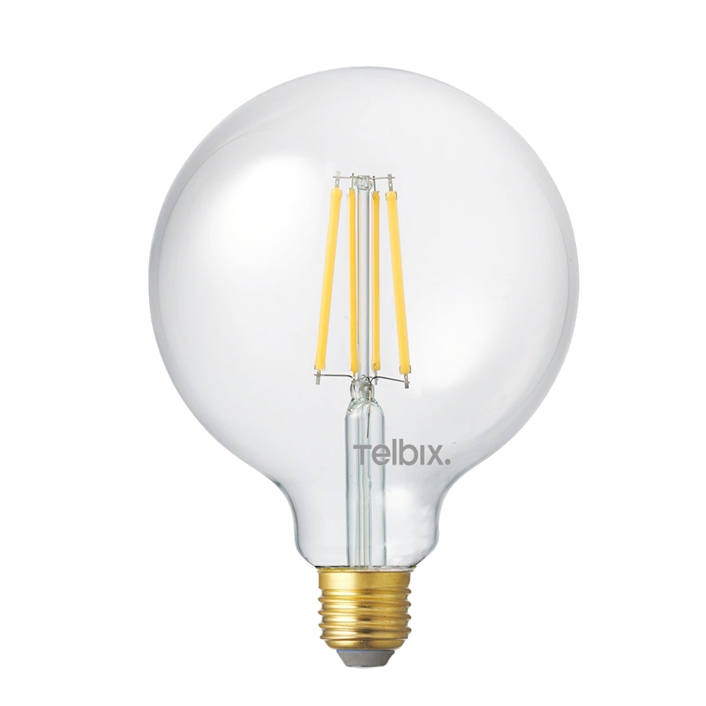 E27 G125 8W LED FILAMENT GLOBE CLEAR DIMMABLE