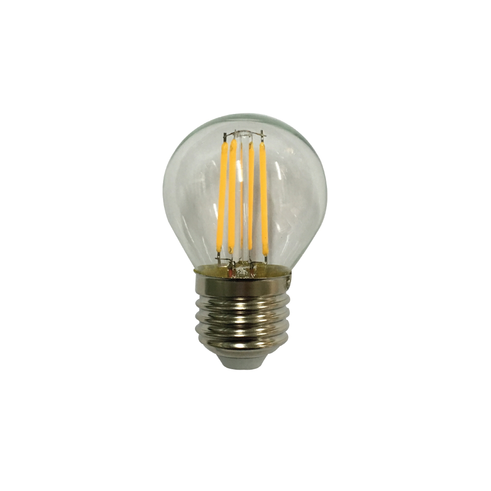 E27 G45 4W LED FANCY ROUND FILAMENT GLOBE CLEAR DIMMABLE