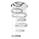 RIAS 6 TIER LED PENDANT LIGHT