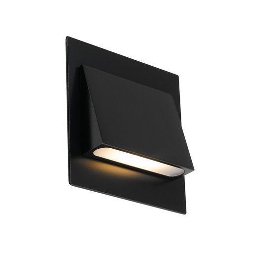 BREA SQUARE LED STAIR WALL LIGHT BLACK