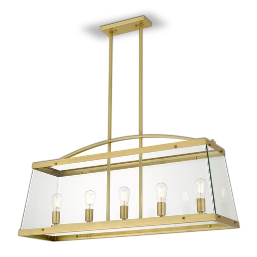 [COLAIR PE5-BRS] COLAIR 5 PENDANT LIGHT SOLID BRASS