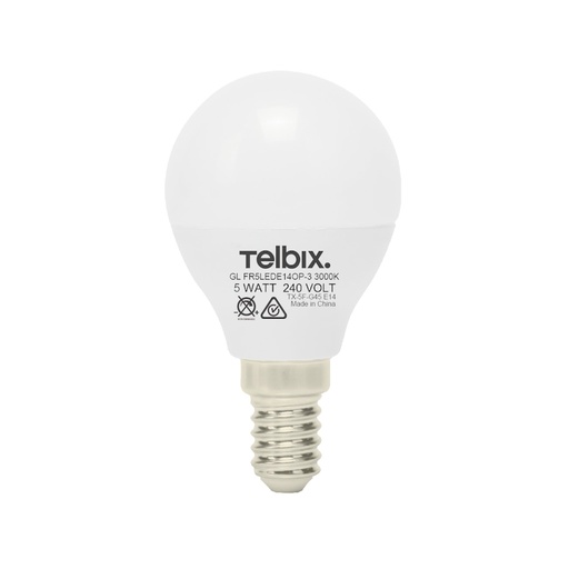 [GL FR5LEDE14OP-3] E14 G45 5W LED FANCY ROUND GLOBE OPAL NON-DIMMABLE
