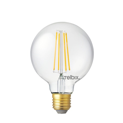 E27 G95 8W LED FILAMENT GLOBE CLEAR DIMMABLE