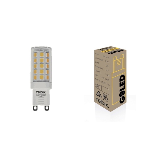 G9 3W LED GLOBE CLEAR NON-DIMMABLE