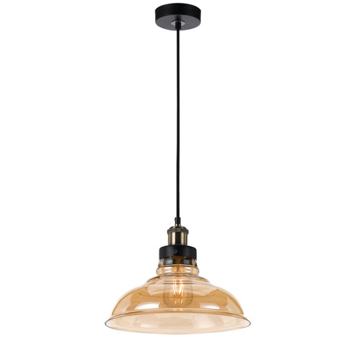 [HERTEL PE30-BKAM] HERTEL 30CM PENDANT LIGHT LARGE