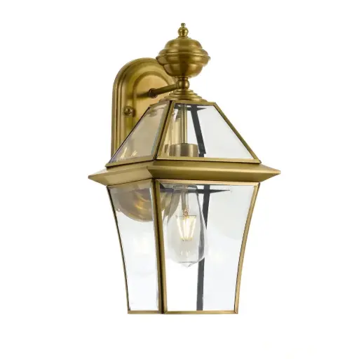 RYE 20CM EXTERIOR WALL LIGHT SOLID BRASS SMALL