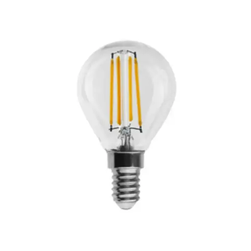 [GL FRF4LEDE14-83] E14 G45 4W LED FANCY ROUND FILAMENT GLOBE CLEAR DIMMABLE